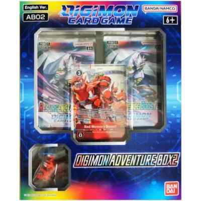 DIGIMON TCG Adventure Box AB-02 AB02 RED MEMORY BOOST! - ENG ENGLISH