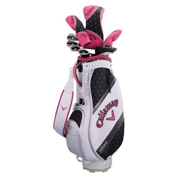 【新品未使用】　Callaway Solaire ゴルフバッグ ホワイト/ピンク CALLAWAY SOLAIRE ladies' Pink Club Set with Caddy Bag 8pc
