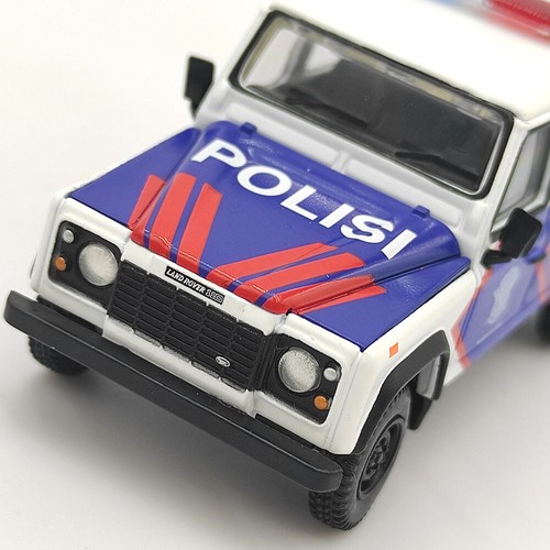 Diecast MINIGT 1/64 Scale Land Rover Defender Police Car Indonesian Police Model - Picture 11 of 15