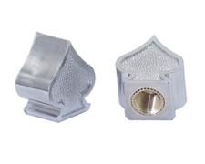 NEW! VINTAGE SPADE STYLE VALVE CAPS IN CHROME USED FOR SCHRADER VALVE.
