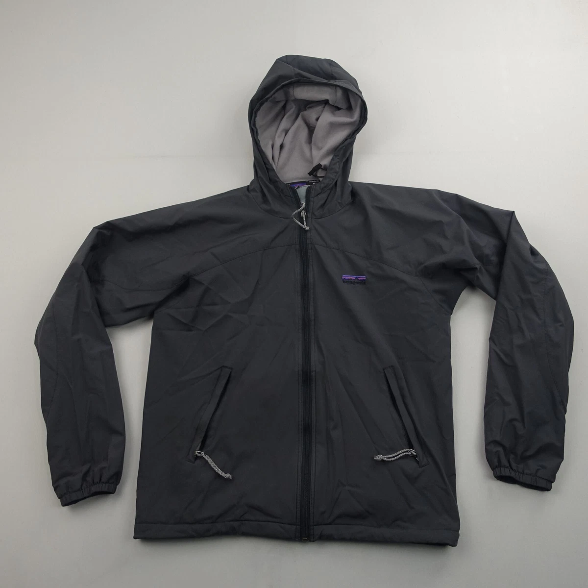 Patagonia Lined Light Variable Jacket Womens Medium Gray Y2K Dark Logo  Hooded | eBay
