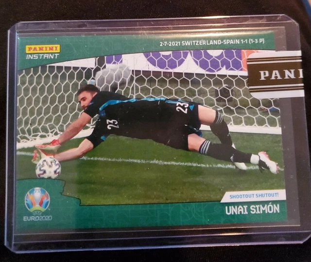 EURO 2020 Panini Instant #51 Unai Simon Green /5 SSP Spain Shootout Shutout UEFA