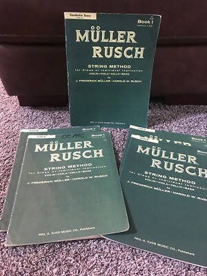 LOT 1961 Muller Rusch VIOLA String Lesson 4 Class Books 1 Conductor Sheet Music