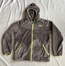 The North Face Oso Fleece Jacket Youth Girls L 14/16 Gray Green Full Zip