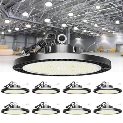Super Bright 250W 35000LM 8pack UFO LED High Bay Light,5000k High Bay LED Shop L