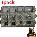 4Pack Hunting Game Trail Camera 2.5K Wildlife Waterproof Cam Night Vision
