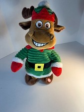 14" CHRISTMAS MOOSE REINDEER SINGS  DANCES TO "JINGLE BELLS"