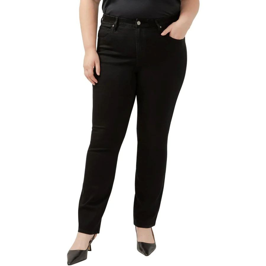 Jag Jeans Ruby Straight Leg 20W Mid Rise Best Kept Secret Black Stretch Denim