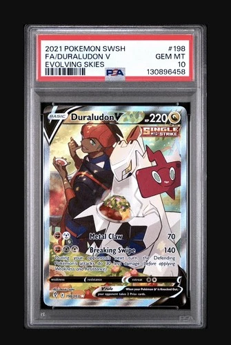 Pokémon Duraludon V (Alternate Full Art) 198/203 Evolving Skies PSA 10
