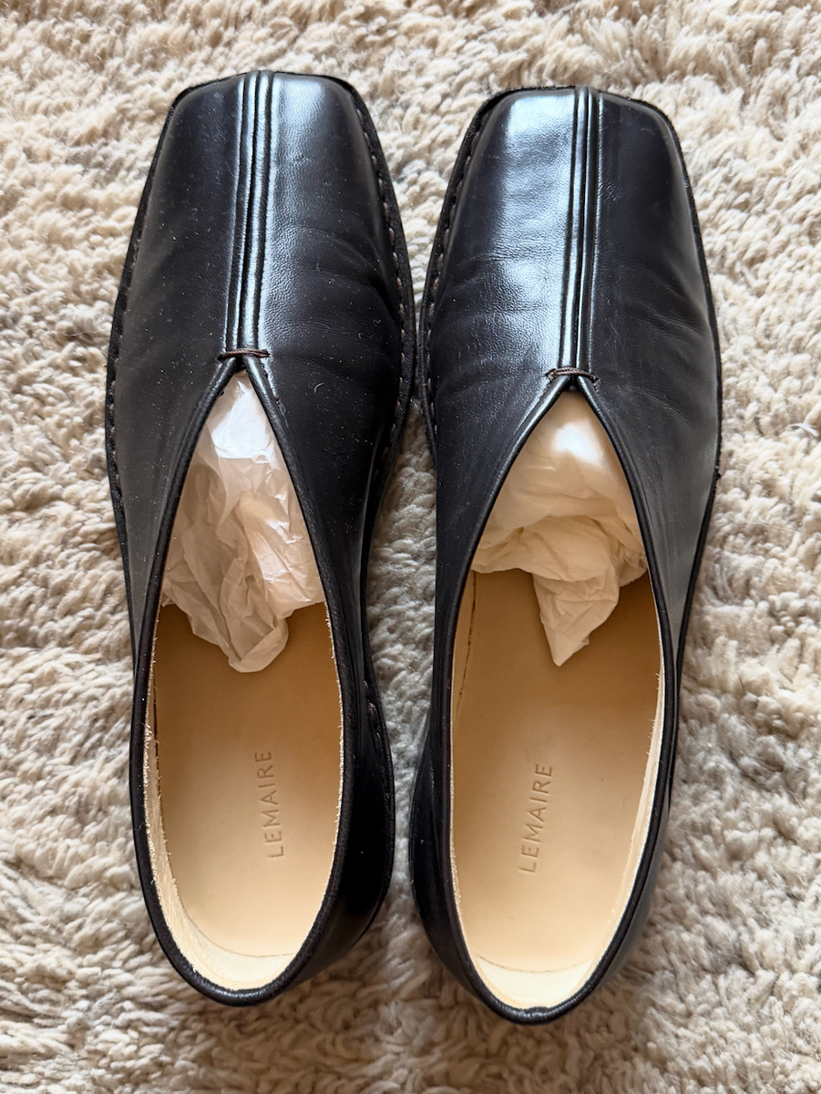 Lemaire Flat Piped Nappa Slippers Leather | eBay