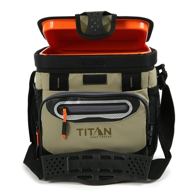 #ad Titan by Arctic Zone Deep Freeze Zipperless 9 Can Cooler Moss Insulated $16.99