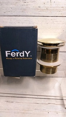 FerdY Pop-up Drain for Freestanding Bathtub Gold Finish cUPC Certification 