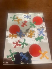 Vintage, 80’s- Hallmark, Foil/Mylar Sticker Sheet- Playing Jax- Rare