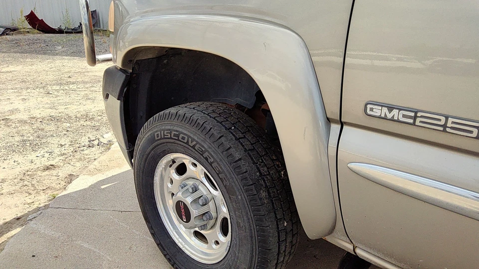 99-02 Sierra 2500 Hd Driver Left Front Wheel Flare Moulding Fender Pewter 11u - Image 2 of 3