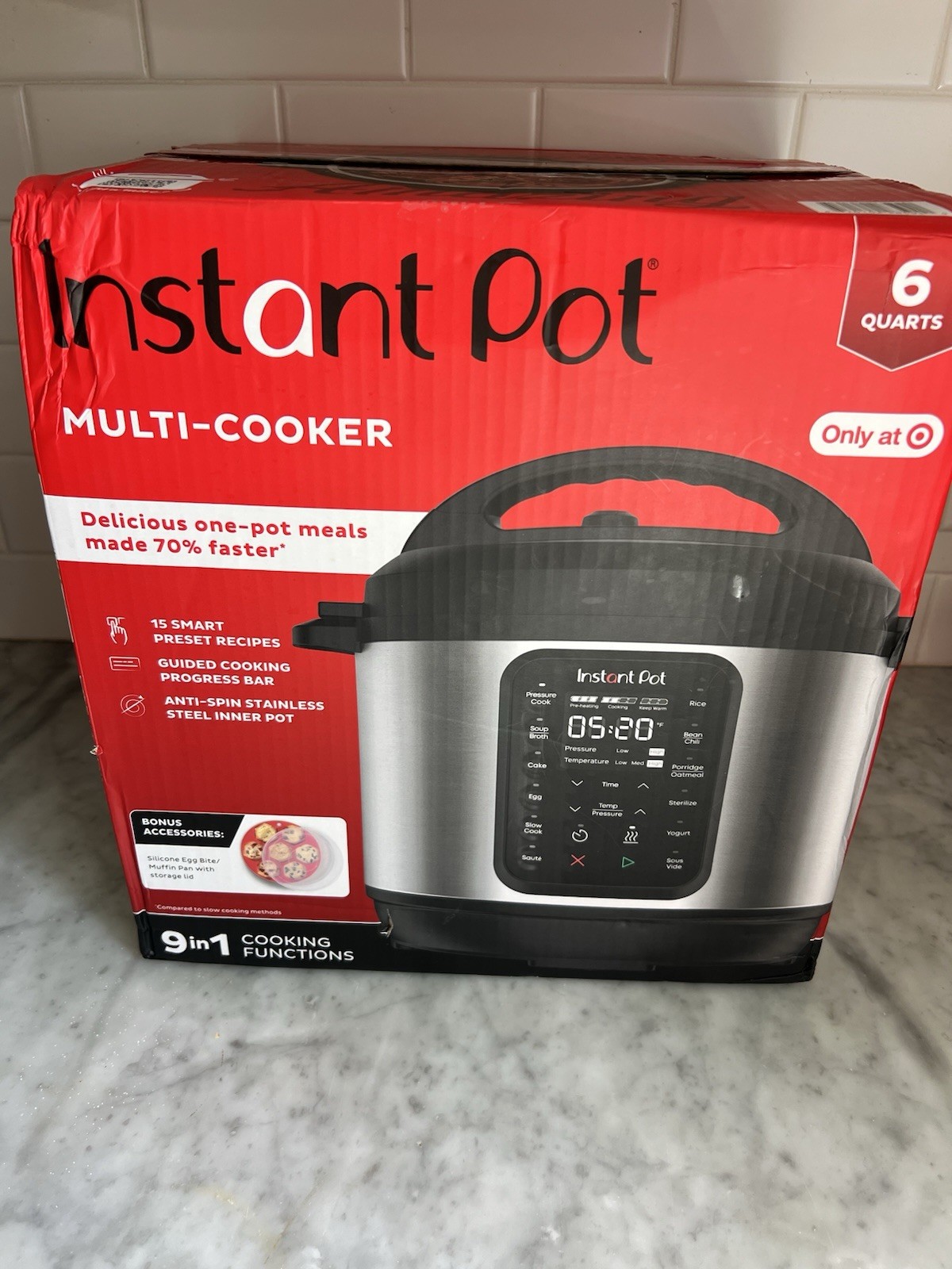 Instant Pot 6QT Multi-Cooker Rice Cooker Black 6qt 9-in-1 Pressure Bundle Multi