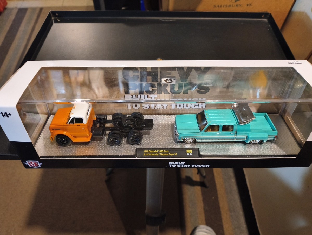 M2 Machines 🧡 1970 Chevrolet C60 Truck & 💙 1974 Chevrolet