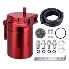 300ml Oil Catch Can Kit Universal Baffled Catch Can With 5ft 58 Id Red