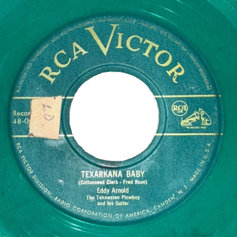 Green Vinyl! Eddy Arnold – Texarkana Baby / Bouquet Of Roses, 45 RPM VG (24E) - Image 4 of 4