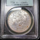 1881-S Morgan Silver Dollar - San Francisco - PCGS MS 64 - Nice Reverse Toning!