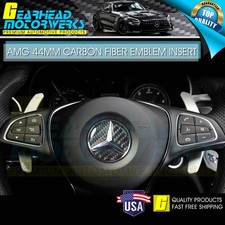 44mm Emblem Carbon Fiber Insert For Mercedes Benz Steering Wheel Center Logo Amg
