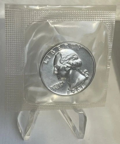 1961 Washington Proof Quarter 90% Silver in Cello- BU Condition