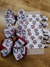 SALE Texas Bundle Texas A  M Hair Bows Texas Bows Texas A  M Hair Ties Aggies