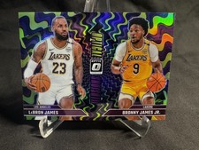 2024-25 Panini Donruss Optic LeBron & Bronny James #2 Optical Illusions Silver