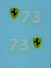 Replacement set of 2 decals for Matchbox Lesney 73b Ferrari F1 Racing Car