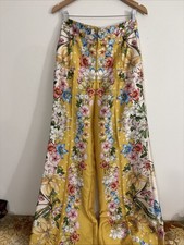 NWT Zara Floral Satin Wide Leg High Waisted Pants Large