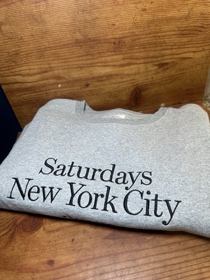 Saturdays New York City Sweatshirt Gray Crewneck Logo Streetwear Mens Size L