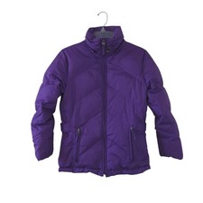 Jonathon Stone Girls Purple Puffer Jacket Medium 10/12 Winter Jacket Zip Up