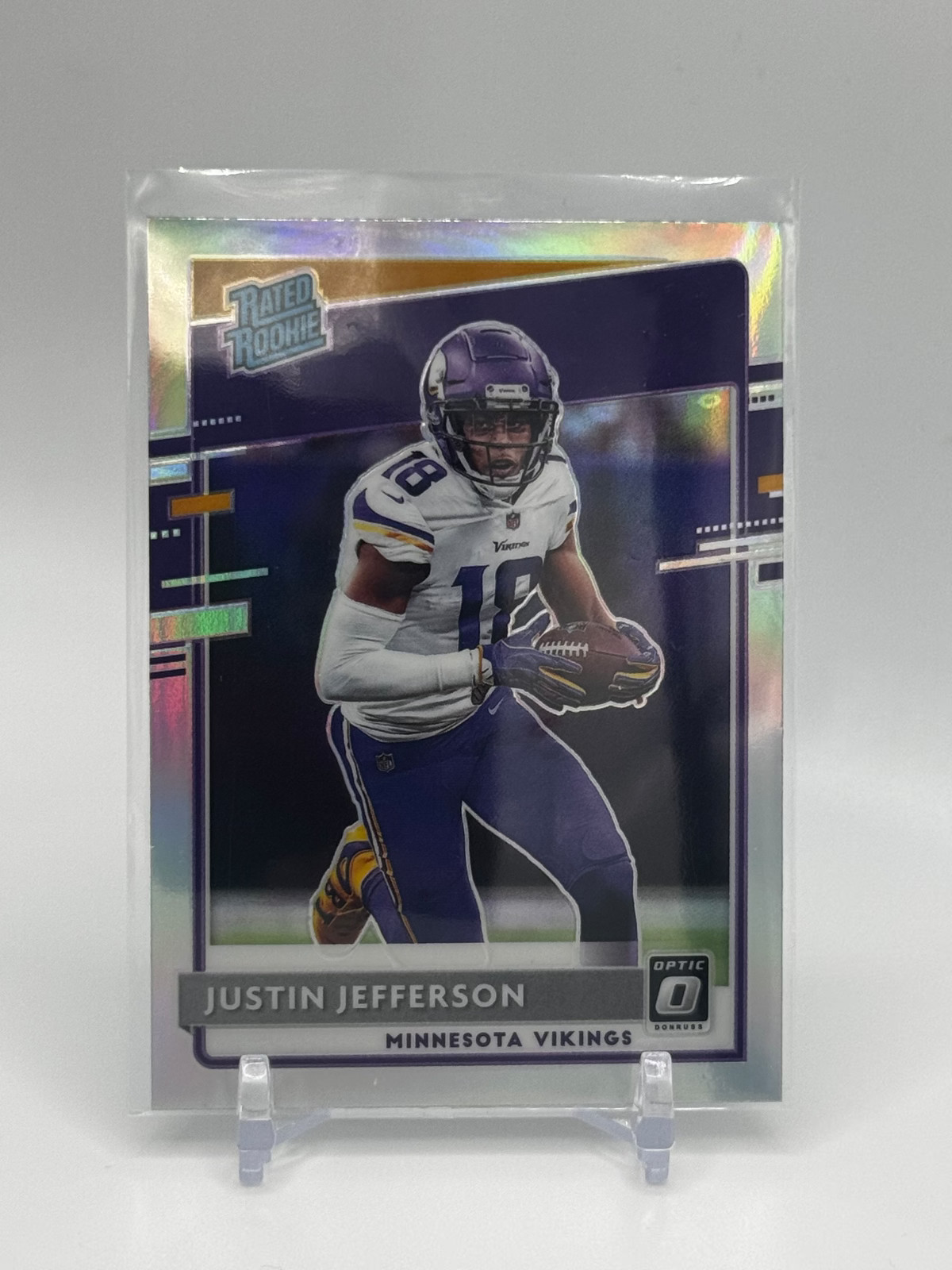 2020 Panini Donruss Optic Rated Rookies Justin Jefferson #163 Holo Prizm (RC)