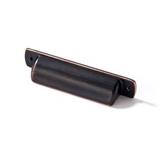 Oil Rubbed Bronze Kitchen Cabinet Cup Drawer Pull Handles 33/4 Inch 6 PCS