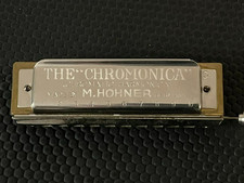 Vintage M Hohner The Chromonica 260 Chromatic Harmonica Key C Germany with Case