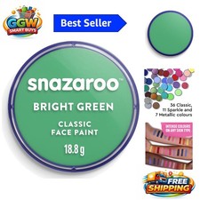 Bright Green Classic Face  Body Paint, 18.8g   Safe, Non-Toxic Crafter's Choice