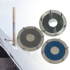 Silicone Tent Stove Jack Round Base Roof Pipe Flashing for Shed, Garage, Cabin