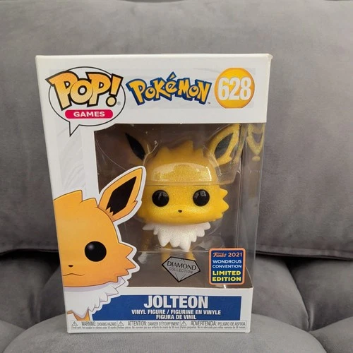 Funko Pop! Pokemon JOLTEON #628 Diamond Collection 2021 Wondercon Exclusive Case
