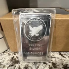 Sunshine Minting 10 oz .999 Fine Silver Bullion Bar, 10 Troy Ounces, Bar Shape
