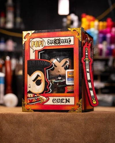 Funko Pop! One Piece Oden Figure #1275 With Custom Wood Box Leather Keychain