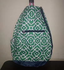 NTB  Women's Tennis Backpack & Pickleball Bag Preppy Green Navy