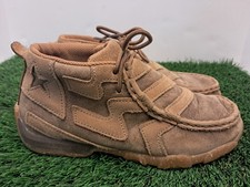 Twisted X Chukka Boots Moccasins Youth Kids 2 M Brown Leather Lace Up YDM0048
