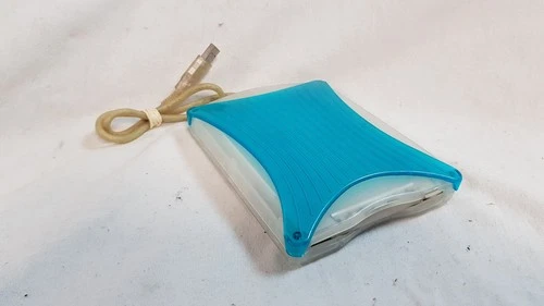 Teac FD-05PUB USB External Floppy Disk Drive unit, Teal Blue