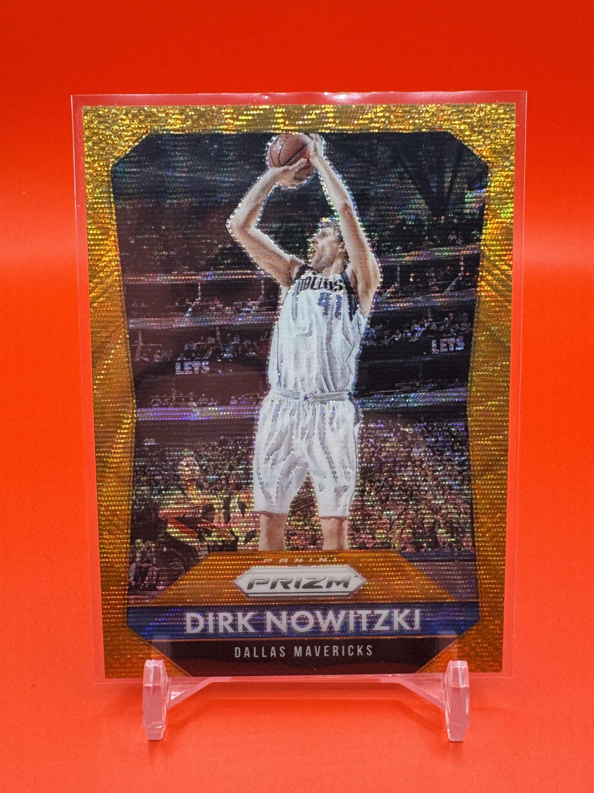 2015-16 Panini Prizm #50 Dirk Nowitzki Orange Wave Prizms