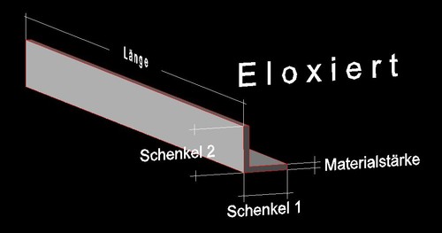 Alu-Winkelprofil Silber Eloxiert E6 EV1 – 60 X 30 X 3 Mm, Länge 100 Cm, AlMgSi0,5, Für Bau, Möbelbau Und Konstruktionen, Längentoleranz ±0,5 Cm