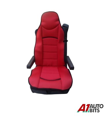 Red Premium Comfort Padded Seat Cover For DAF XF Truck 2021+