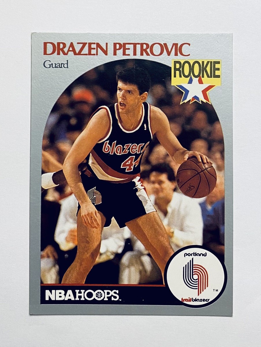 1990 NBA Hoops Drazen Petrovic Rookie Card #248 with Rare Printing