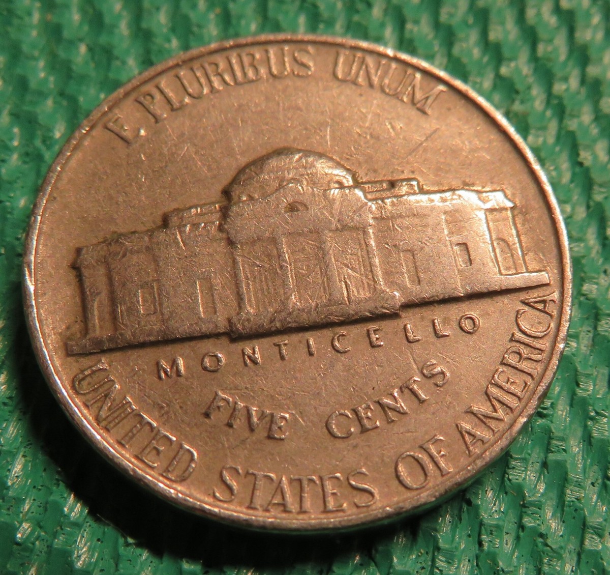 1956 NO MINT MARK Jefferson Nickel American U.S 5 CENT Cents Coin