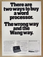 1980 Wang CRT-based Word Processor vintage print Ad