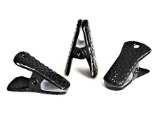 Metal Bulldog Clips for ID Badge Holders Lanyards Jewelry, Alligator Grip -BLACK