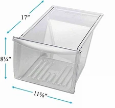 Crisper Pan Drawer for Frigidaire FFHT1817LS4 FRT8G6FMB2 FRT18S6JK5 FGUI1849LF2